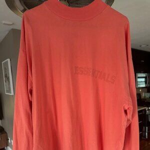 Essentials Fear of God Long Sleeve Shirt – Coral (Men’s M)